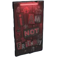 NOT Friendly Wooden Door
