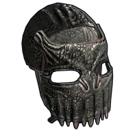 Black Alligator Metal Facemask
