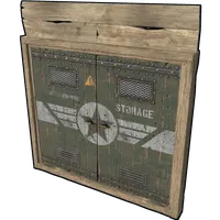 Military Storage Wooden Double Door