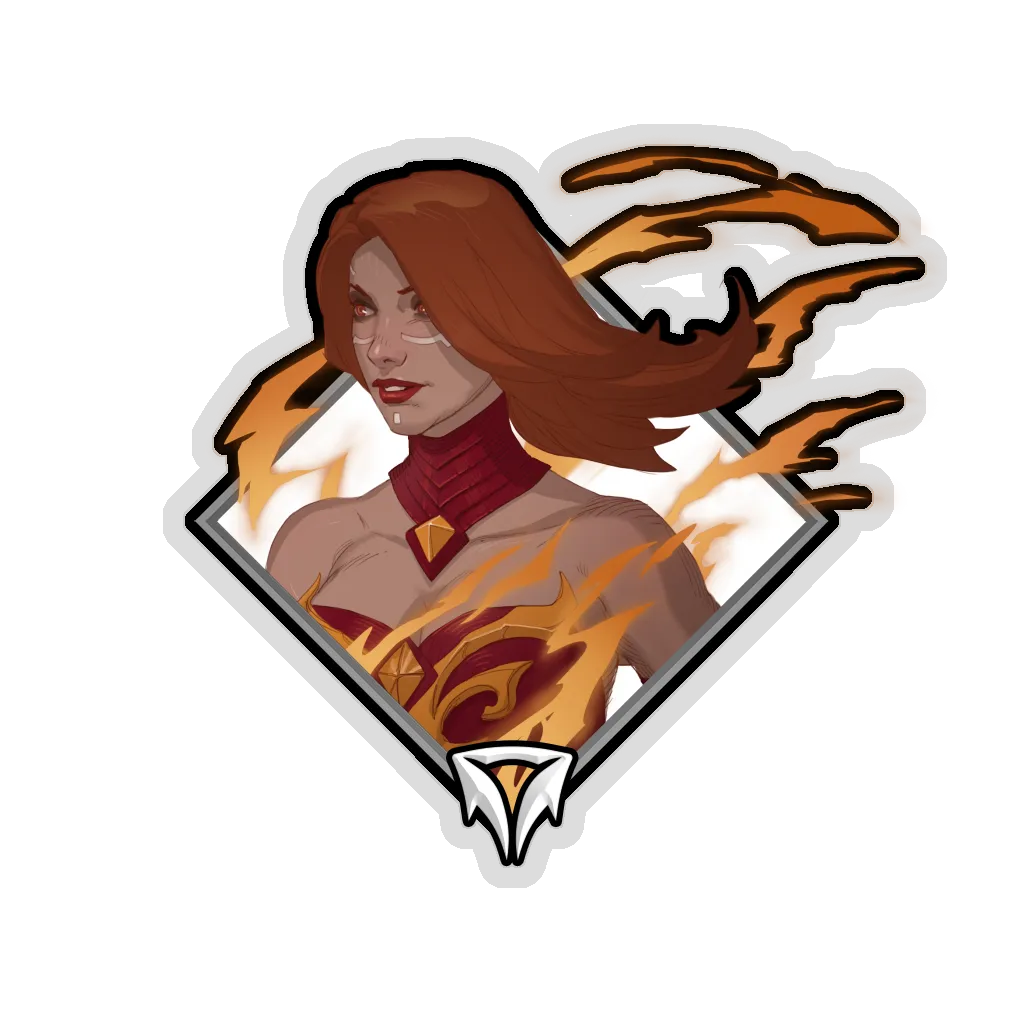 Glitter Crownfall Sticker - Lina