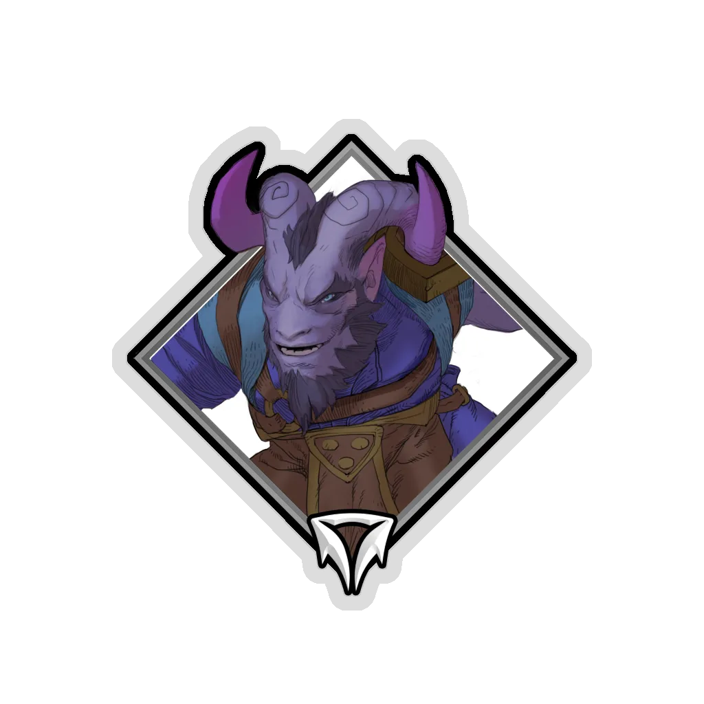 Gold Crownfall Sticker - Riki