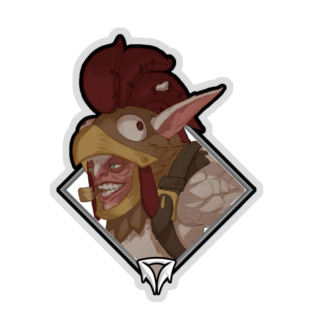 Holo Crownfall Sticker - Chicken Meepo