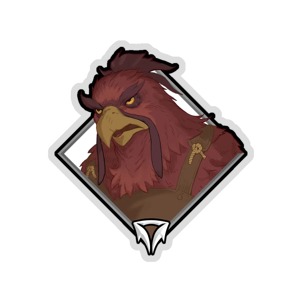 Holo Crownfall Sticker - Pecking Post Goon