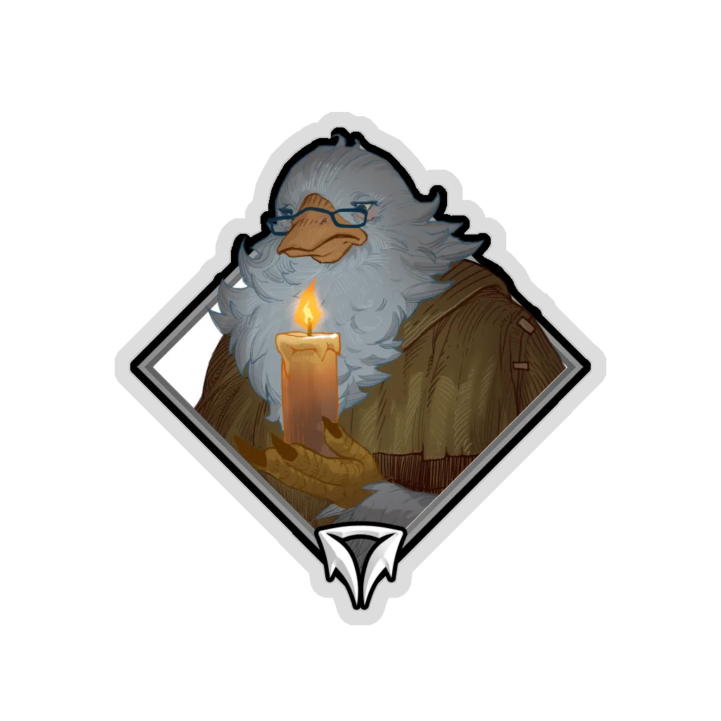Glitter Crownfall Sticker - Fassit the Candlemaker