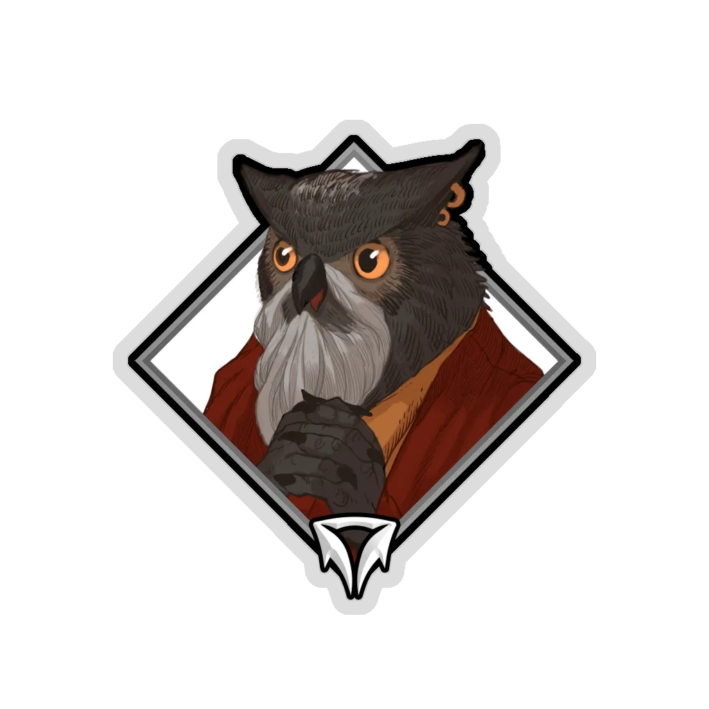 Crownfall Sticker - Threebeard the Hermit