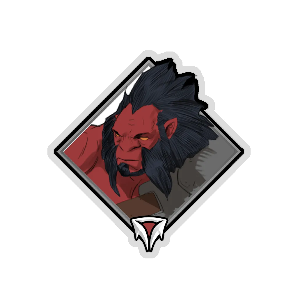 Glitter Crownfall Sticker - Axe