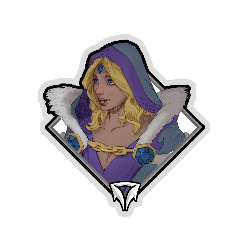 Glitter Crownfall Sticker - Crystal Maiden