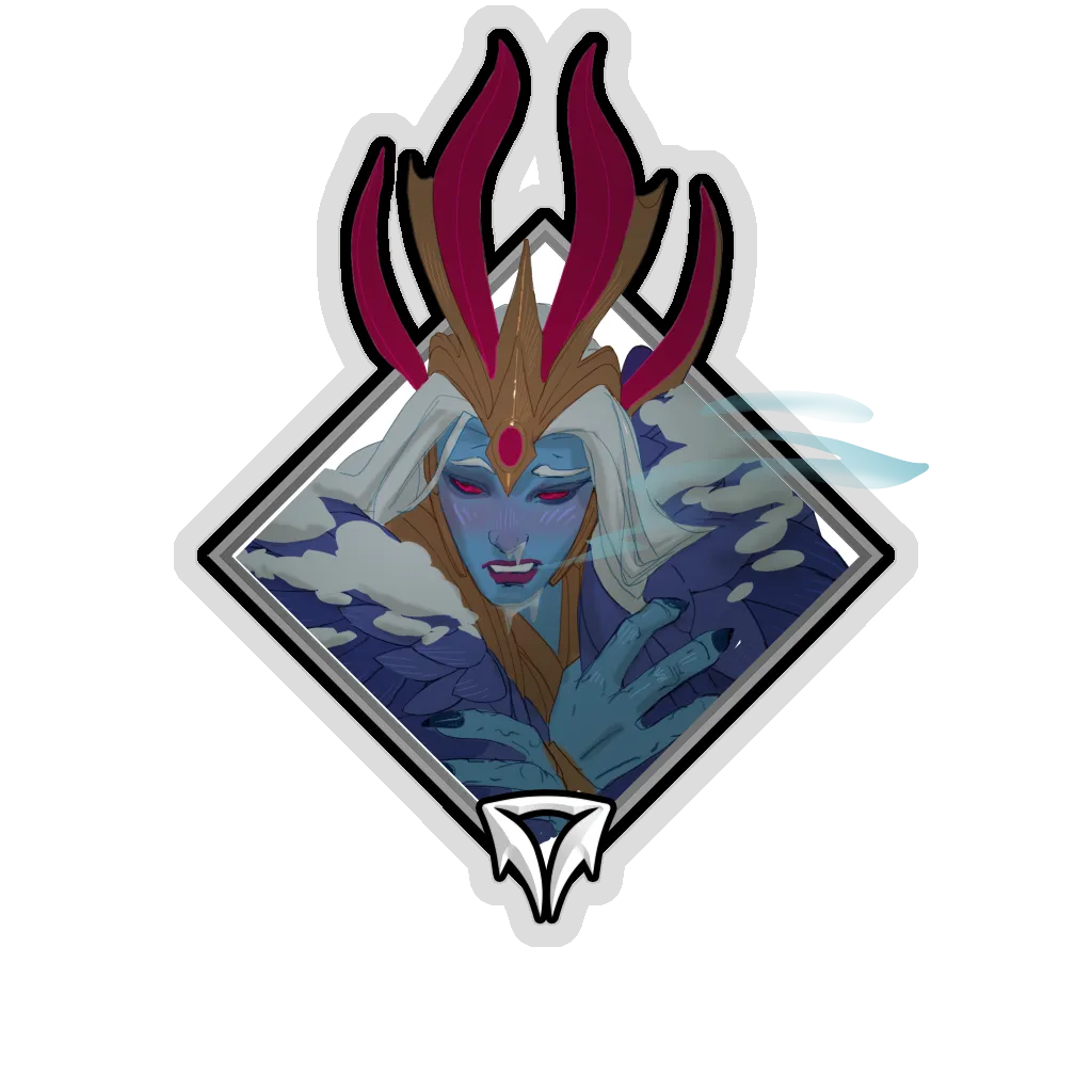 Glitter Crownfall Sticker - Shen - Freezing