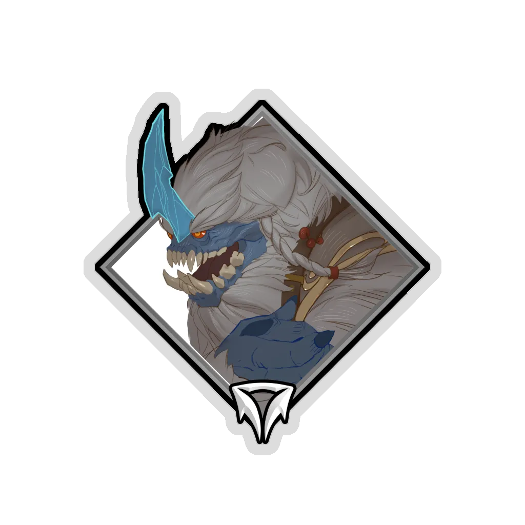 Glitter Crownfall Sticker - Abominable Snow Vendor