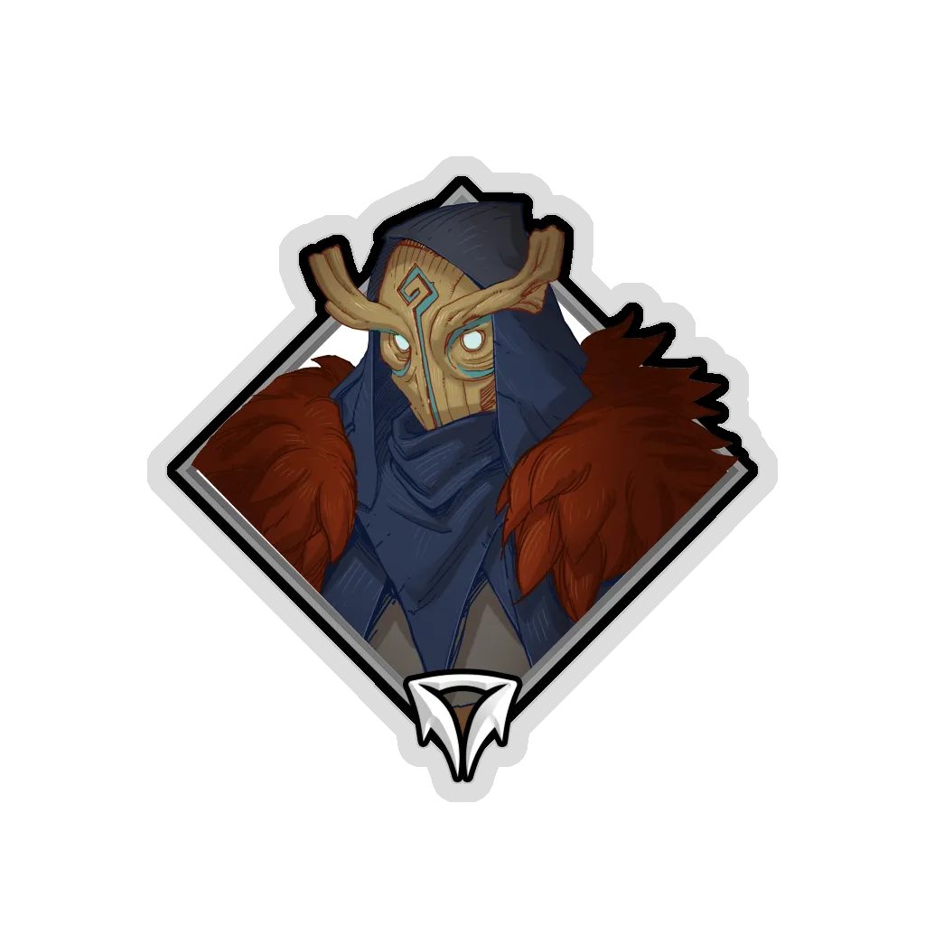 Gold Crownfall Sticker - Serina