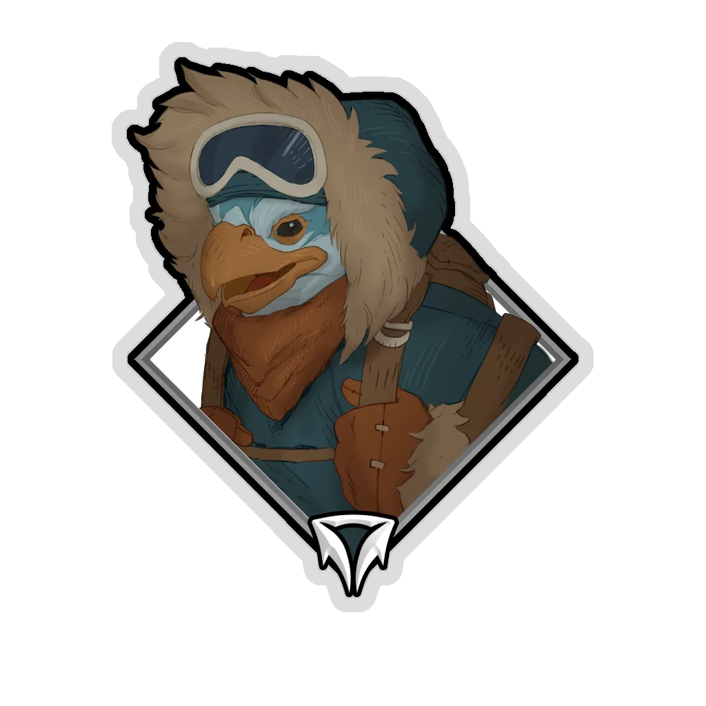 Glitter Crownfall Sticker - Kez (Parka)