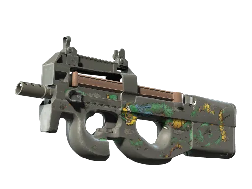 StatTrak™ P90 | Emerald Dragon (Battle-Scarred)