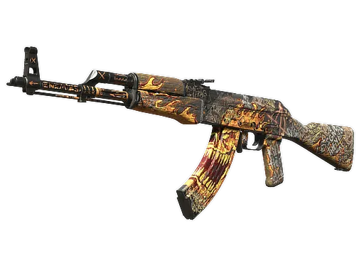 StatTrak™ AK-47 | Searing Rage (Well-Worn)