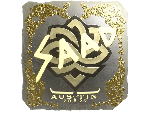 Sticker | saadzin (Gold) | Austin 2025