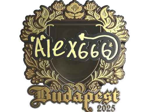 Sticker | alex666 (Gold) | Budapest 2025