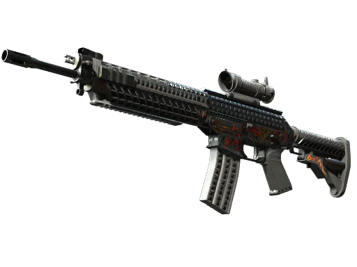 SG 553 | Heavy Metal (Well-Worn)