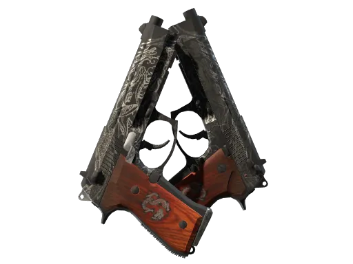 Dual Berettas | Dualing Dragons (Well-Worn)