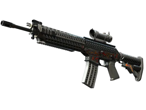 SG 553 | Heavy Metal (Battle-Scarred)