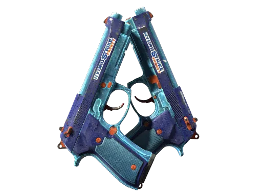 Dual Berettas | Hydro Strike (Battle-Scarred)