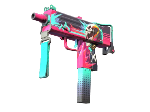 MAC-10 | Neon Rider (Well-Worn)