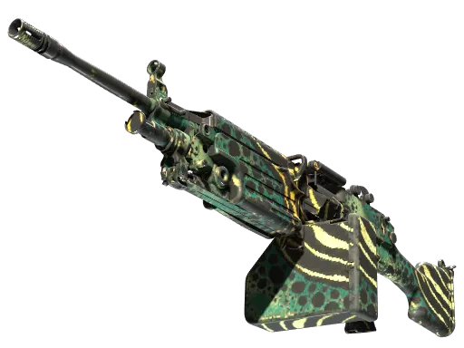 StatTrak™ M249 | Emerald Poison Dart (Field-Tested)