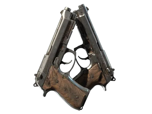 Dual Berettas | Drift Wood (Battle-Scarred)