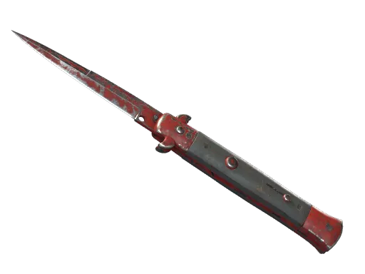 ★ Stiletto Knife | Crimson Web (Battle-Scarred)