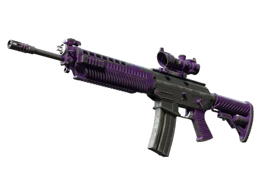 StatTrak™ SG 553 | Ultraviolet (Battle-Scarred)