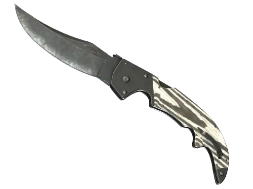 ★ Falchion Knife | Black Laminate (Well-Worn)