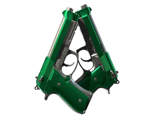 Dual Berettas | Emerald (Minimal Wear)