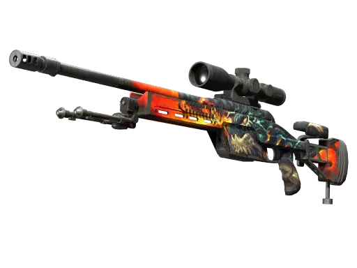 StatTrak™ SSG 08 | Dragonfire (Well-Worn)