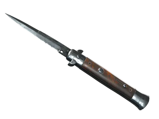 ★ Stiletto Knife | Damascus Steel (Well-Worn)