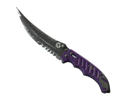 ★ StatTrak™ Flip Knife | Ultraviolet (Battle-Scarred)