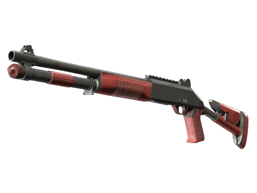 XM1014 | Red Leather (Well-Worn)