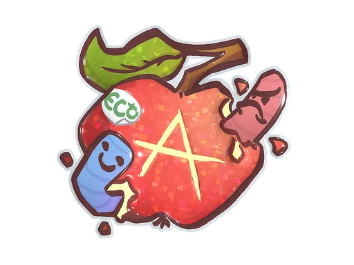 Sticker | Apple A Day (Glitter)