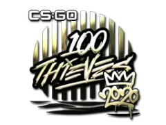 Pegatina | 100 Thieves (dorada) | CRM 2020