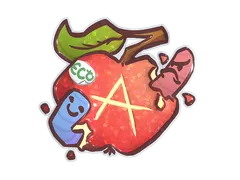 Sticker | Apple A Day (Glitter)