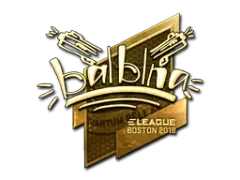Abțibild | balblna (Auriu) | Boston 2018
