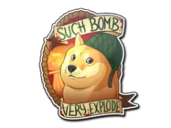Klistermærke | Bomb Doge