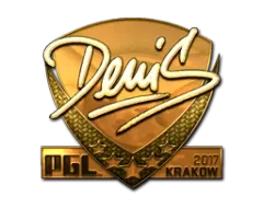 Klistermärke | denis (Guld) | Krakow 2017