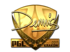 Naklejka | dennis (złota) | Kraków 2017