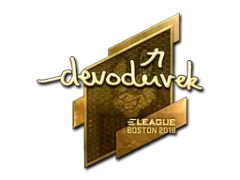 Abțibild | devoduvek (Auriu) | Boston 2018