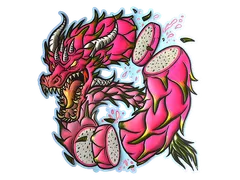 Sticker | Dragon Fruit (Foil)