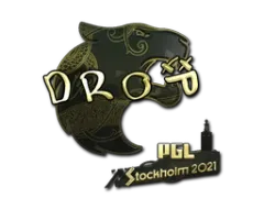 Abțibild | drop (Auriu) | Stockholm 2021