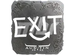 Klistermærke | exit (Foil) | Austin 2025
