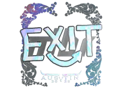 Klistermærke | exit (Holo) | Austin 2025