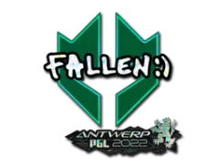 Naklejka | FalleN (brokatowa) | Antwerpia 2022