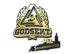 Klistermärke | GODSENT (Guld) | Stockholm 2021