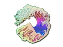 Naklejka | Wielka fala (hologramowa)