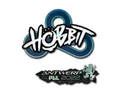 Pegatina | Hobbit (purpurina) | Amberes 2022